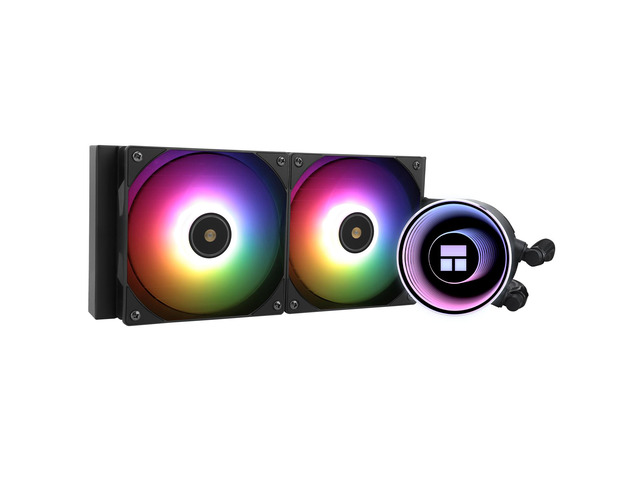 Thermalright Frozen Notte 240 Black ARGB V2 240mm AIO CPU Liquid Cooler, 5300RPM Pump, Dual TL-E12B-S 2000RPM PWM ARGB Fans, for AMD:AM4/AM5, Intel...
