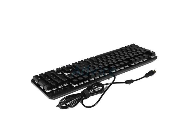HP GK100 Mechanical Gaming Keyboard, 50 million key life, height adjustment, mechanical switches, BLUE switch, USB wired, RGB backlit