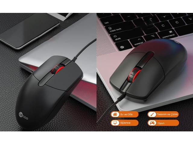 Lenovo (Lecoo) MS103, USB Wired Mouse, 1000 DPI, 3 keys, 3 million clicks key life