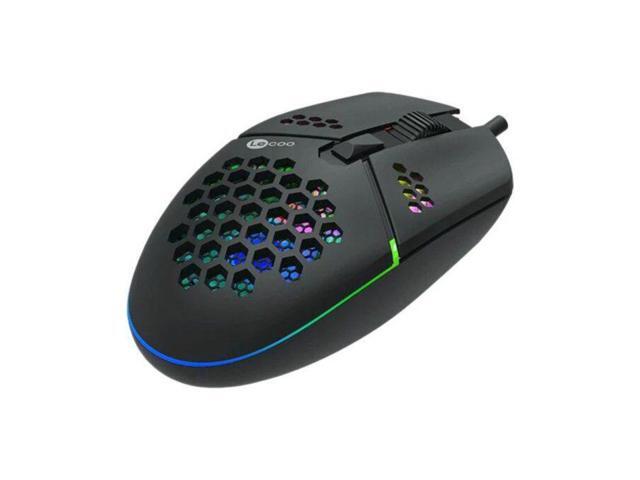 Lenovo (Lecoo) MS105, USB Wired Gaming Mouse, RGB, 3200 MAX DPI, 6 keys, 3 million clicks key lifespan, Braided cable, Optical tracking, Lightweight