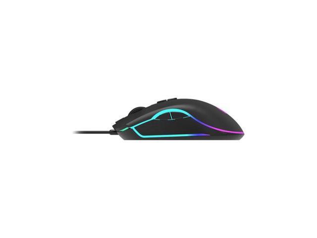 Lenovo (Lecoo) MS108, USB Wired Gaming Mouse, 6400 MAX DPI, RGB, 7 keys, 5 million clicks key lifespan, Ergonomic Design