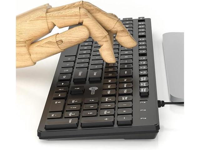 Lenovo (Lecoo) KB102, USB Wired Keyboard, 10 million key lifespan, (SPANISH) Layout