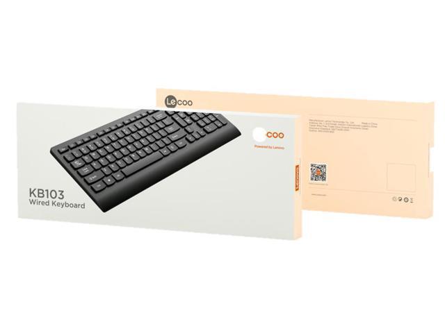 Lenovo (Lecoo) KB103, Mechanical USB Wired Keyboard, 10 million clicks key lifespan, (SPANISH) Layout
