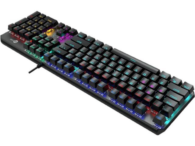 Lenovo (Lecoo) GK301, Wired Mechanical keyboard, USB wired, RGB backlight, 60 million clicks key lifespan, Metal Panel scratch and rust resistant