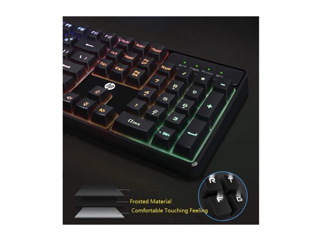 HP K300 (SPANISH) Mechanical Feeling, 19 anti-ghosting, Cool Exterior 7-colo0r Backlit Led Anti-splash Silent Wired Keyboard For Office And Game,...
