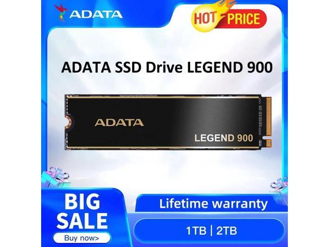 ADATA 1TB SSD Legend 900 PCIe Gen4x4 NVMe M.2 Internal Gaming SSD Up to 7,000 MB/s PS5 Compatible (SLEG-900-1TCS) - Black-all-new