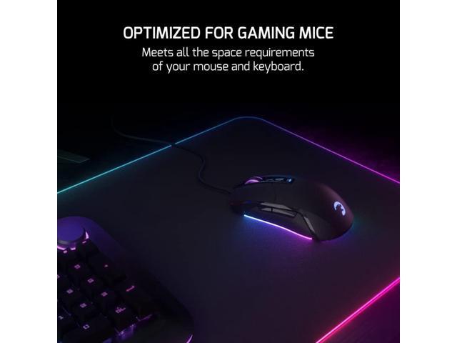 GAMEPOWER GP700 Premium XL RGB Gaming Mouse Pad - Large LED Desk Mat with Water Resistance, Anti-Slip Rubber Base, 14 Lighting Modes, 15.75x15.75...