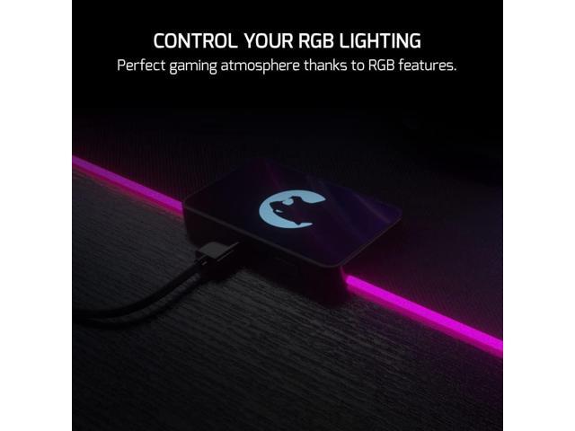 GAMEPOWER GP700 Premium XL RGB Gaming Mouse Pad - Large LED Desk Mat with Water Resistance, Anti-Slip Rubber Base, 14 Lighting Modes, 15.75x15.75...
