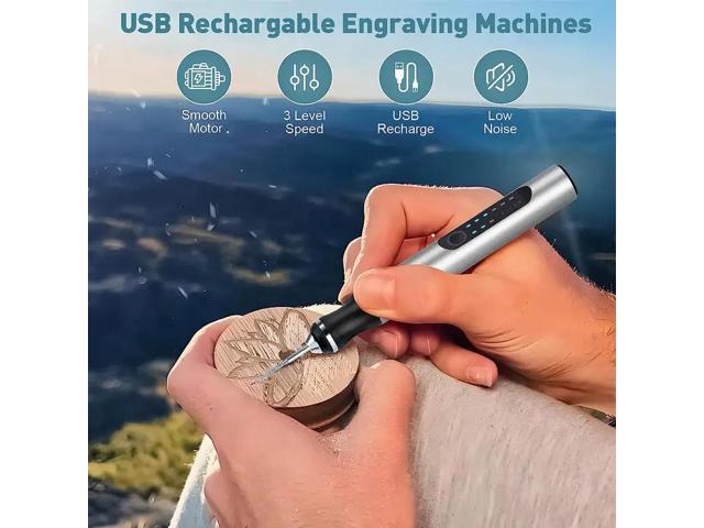 DURFICST Cordless Rotary Tool, Rechargeable Engraving Pen with 300mAh Battery, Adjustable Speed Electric Carving Pen, Portable Woodworking...
