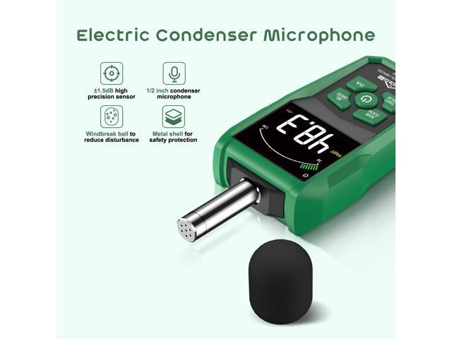 SQECH Decibel Meter,Digital Sound Level Meter with Color Backlit Screen,Portable SPL Meter with A/C Weighted,dB/SONE Unit,FAST/SLOW...