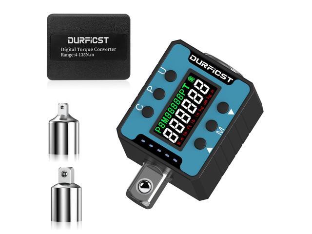 DURFICST Digital Torque Wrench,1/2' Digital Torque Adapter with Backlight/Alarm, Electronic Torque Wrench Converter with ±2% Accuracy, Range 4-135...