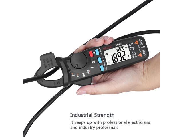 DURFICST Clamp Meter, ACM91 True RMS Digital AC/DC Current Clamp Meter Temperature Measurement AC/DC Current Resistance Voltage Capacitance...