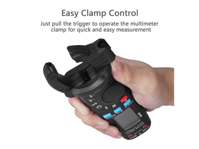 DURFICST Clamp Meter, ACM91 True RMS Digital AC/DC Current Clamp Meter Temperature Measurement AC/DC Current Resistance Voltage Capacitance...