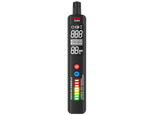 DURFICST X4A Portable Combustible Gas Detector Natural Gas Leak Alarm Air Temperature and Humidity Detection 1PC