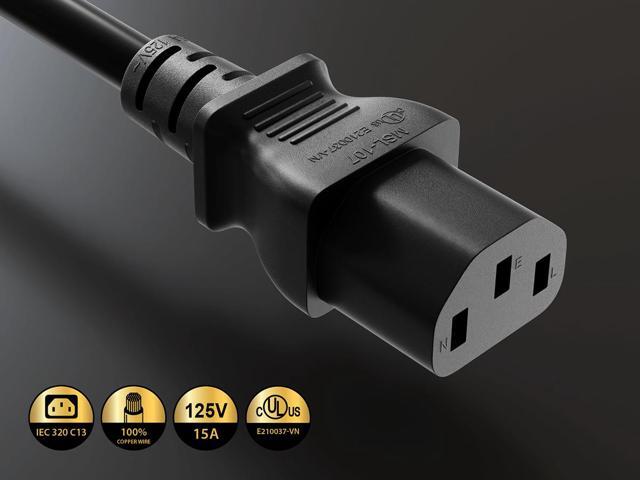 Cable Leader 8ft NEMA L5-15P to C13 Locking Power Cord 14AWG