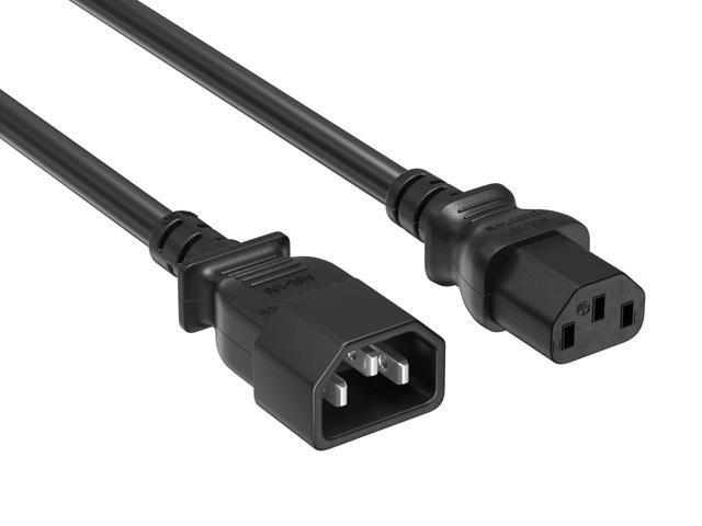 CableLeader 10ft 16 AWG Computer Power Extension Cord IEC320 C13 to IEC320 C14