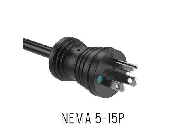 CableLeader 6ft 14 AWG NEMA 5-15P to IEC320 C13 Hospital Grade Power Cord, 15A/125V, SJT, Green Dot Medical Power Cable for Medical Devices,...