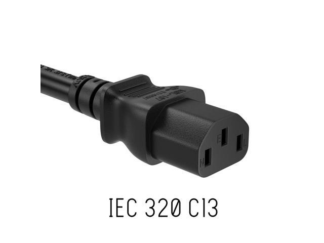 CableLeader 6ft 14 AWG NEMA 5-15P to IEC320 C13 Hospital Grade Power Cord, 15A/125V, SJT, Green Dot Medical Power Cable for Medical Devices,...