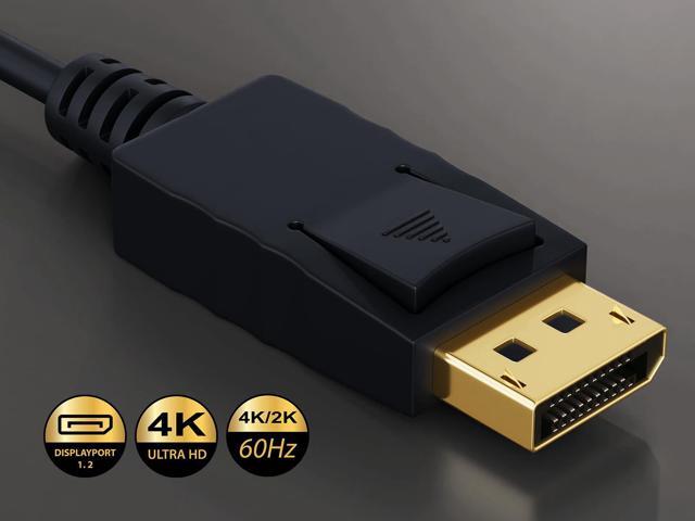 CableLeader 15ft Gold Plated Premium DisplayPort to DisplayPort Male to Male Cable with Latches, 4K Ultra HD with Audio, 28 AWG, for Monitor,...