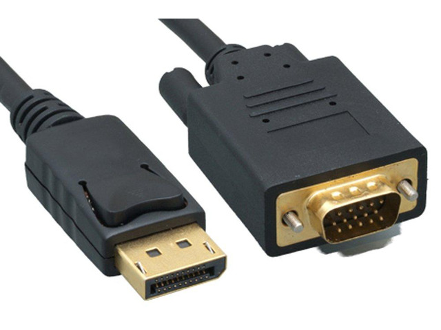 Cable Leader Gold Plated Premium DisplayPort to VGA Male to Male Cable 28AWG 6ft