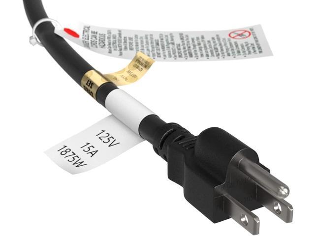 cable leader 3 outlet power extension splitter cord cable 5-15p to 5-15r x 3, 14 awg (1 pack, 1.5 ft)