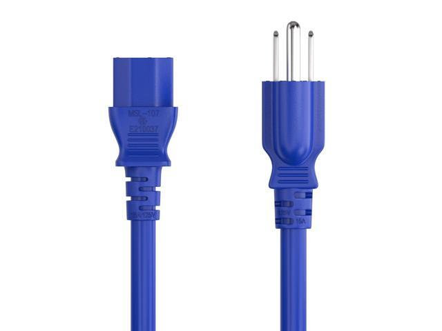 CableLeader 4ft 14 AWG Universal Power Cord IEC320 C13 to NEMA 5-15P, Extension Power Cord, Compatible with Computers, Monitors, Printers & TVs,...