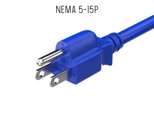 CableLeader 4ft 14 AWG Universal Power Cord IEC320 C13 to NEMA 5-15P, Extension Power Cord, Compatible with Computers, Monitors, Printers & TVs,...