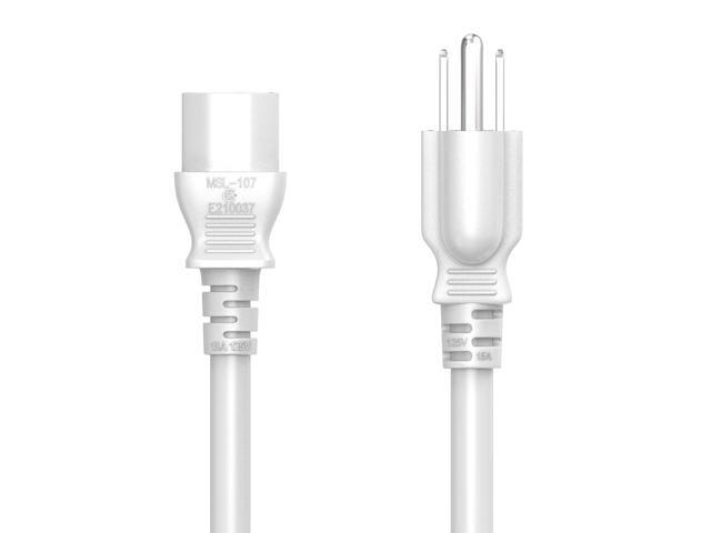 CableLeader 4ft 14 AWG Universal Power Cord IEC320 C13 to NEMA 5-15P, Extension Power Cord, Compatible with Computers, Monitors, Printers & TVs,...
