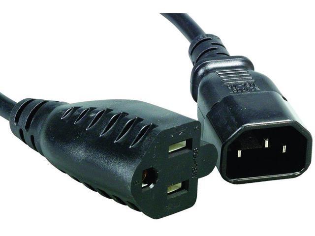 Cable Leader AC Computer PDU Extension Power Cord NEMA 5-15R to IEC320 C14 6ft