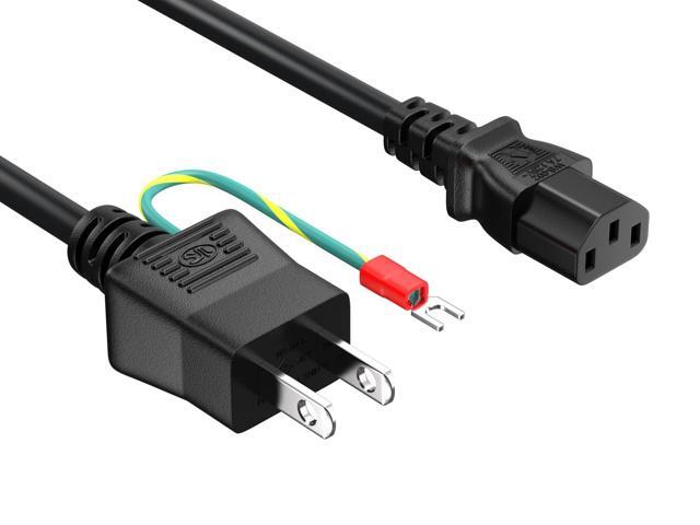 CableLeader 6ft IEC-320-13 to JIS 8303 Japan Power Cord with Ground, 18AWG, 7A/125V, Black
