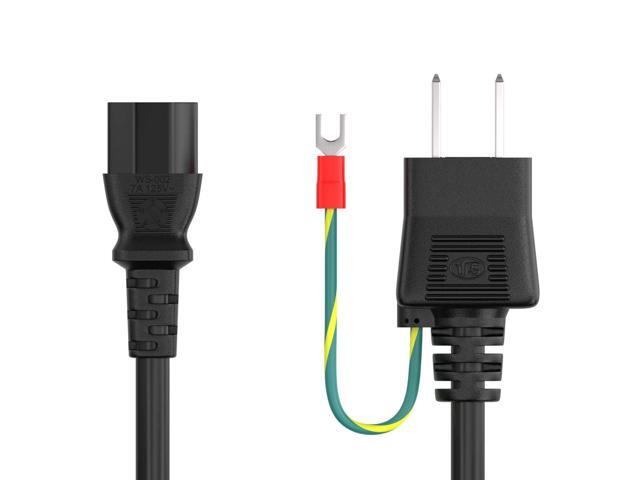CableLeader 6ft IEC-320-13 to JIS 8303 Japan Power Cord with Ground, 18AWG, 7A/125V, Black