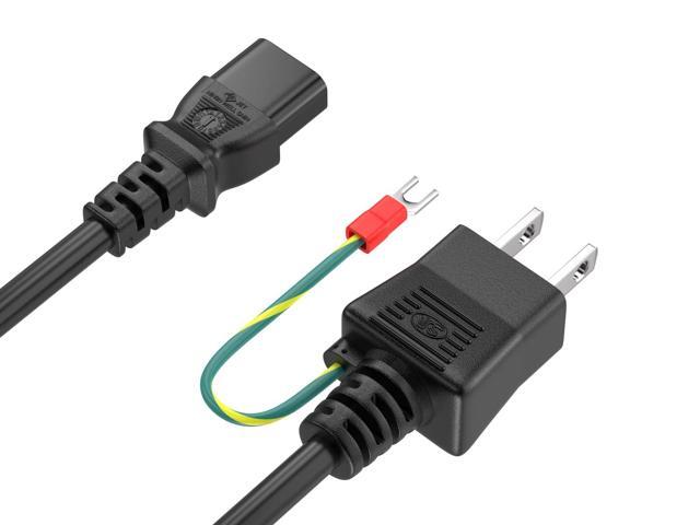 CableLeader 6ft IEC-320-13 to JIS 8303 Japan Power Cord with Ground, 18AWG, 7A/125V, Black