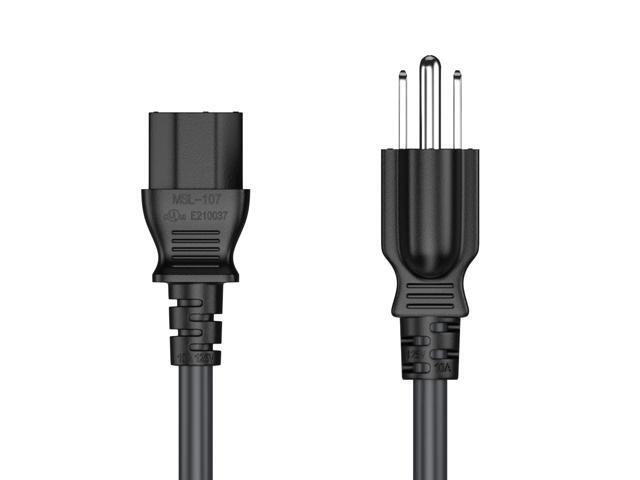 CableLeader 6ft 16 AWG Universal Power Cord IEC320 C13 to NEMA 5-15P, Extension Power Cord, Compatible with Computers, Monitors, Printers & TVs,...