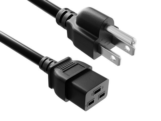 CableLeader 10ft 14 AWG Power Cord NEMA 5-15P to IEC320 C19 Three Horizontals, 15A/125V, Power Line for servers, high-power computers, PDUs, UPS...