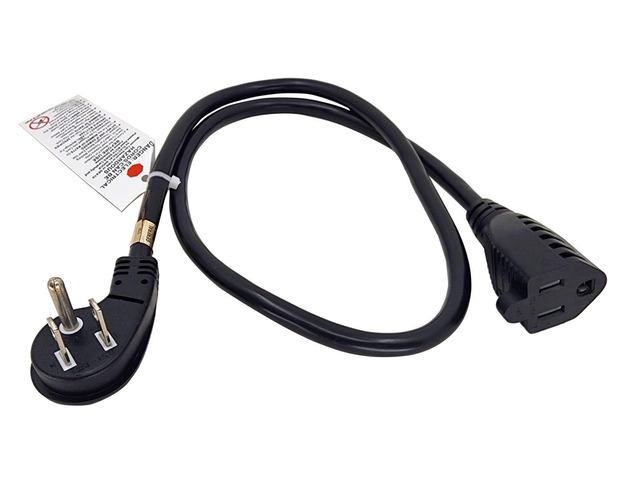 6ft Ultra Low Profile Power Extension Cord Cable NEMA 5-15P to NEMA 5-15R