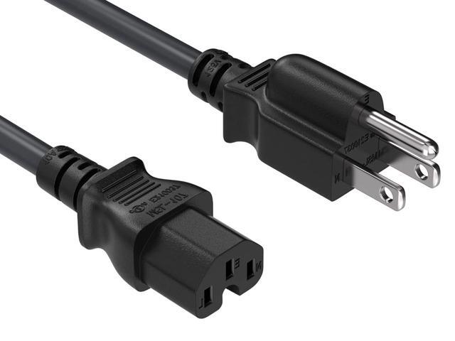 CableLeader 2ft 14 AWG 15A 125V Power Cord Cable NEMA 5-15P to IEC320 C15, UL Listed
