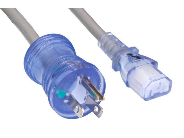 Cable Leader Hospital Grade Power Cord 18 AWG 10A 125V NEMA 5-15P to IEC320 C13 (6 Feet)