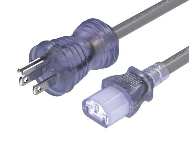 CableLeader 3ft 18 AWG NEMA 5-15P to IEC320 C13 Hospital Grade Power Cord, 10A/125V, SJT, Green Dot Medical Power Cable for Medical Devices,...