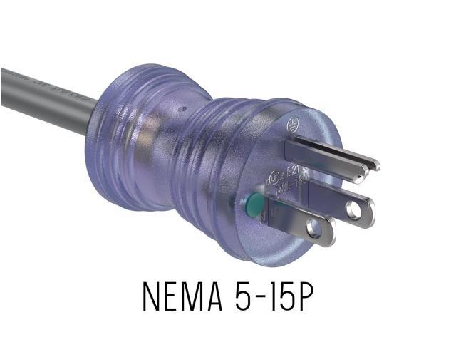 CableLeader 3ft 14 AWG NEMA 5-15P to IEC320 C13 Hospital Grade Power Cord, 15A/125V, SJT, Green Dot Medical Power Cable for Medical Devices,...