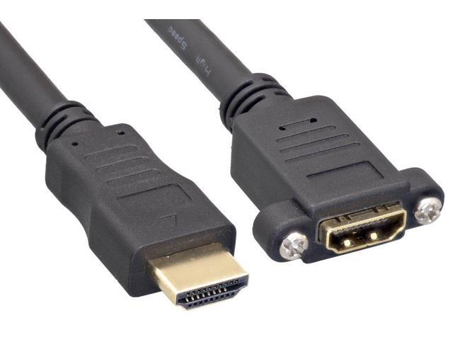 Cable Leader 6ft HDMI Panel-Mount Male to Female Extension Cable with Ethernet