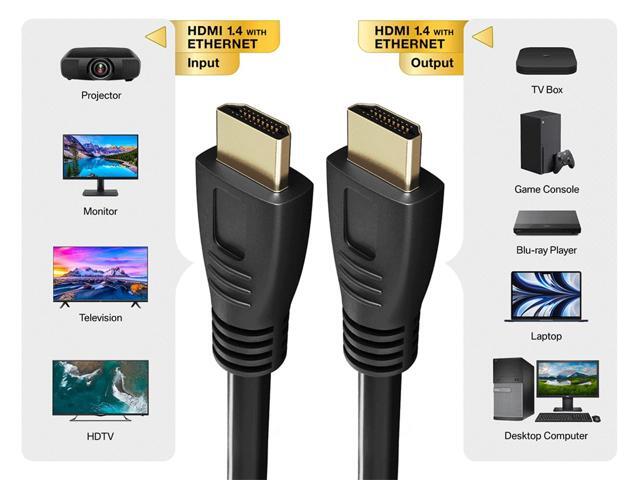 CableLeader 35ft CL2 Rated High Speed HDMI Cable with Ethernet, 4K Support, 26 AWG, Long HDMI Cable for in Wall Installation, Black