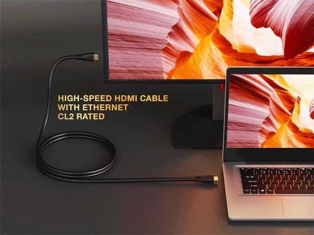CableLeader 35ft CL2 Rated High Speed HDMI Cable with Ethernet, 4K Support, 26 AWG, Long HDMI Cable for in Wall Installation, Black
