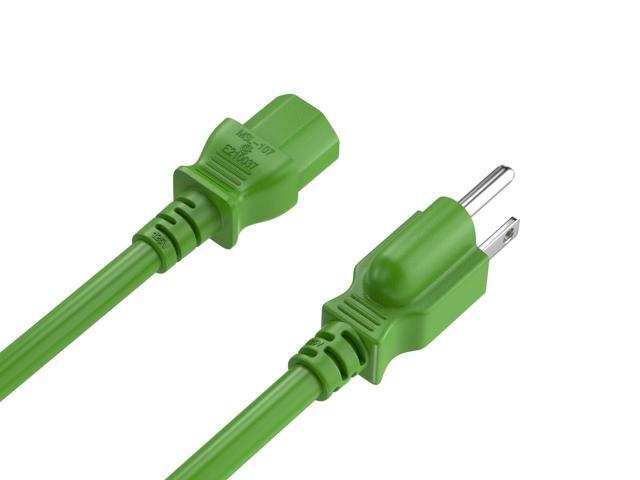 CableLeader 10ft 18 AWG Universal Power Cord IEC320 C13 to NEMA 5-15P, Extension Power Cord, Compatible with Computers, Monitors, Printers & TVs,...