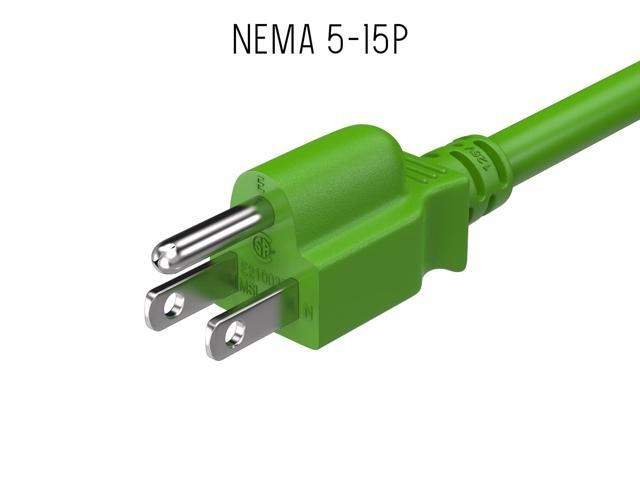 CableLeader 10ft 18 AWG Universal Power Cord IEC320 C13 to NEMA 5-15P, Extension Power Cord, Compatible with Computers, Monitors, Printers & TVs,...