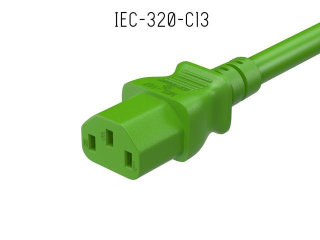 CableLeader 10ft 18 AWG Universal Power Cord IEC320 C13 to NEMA 5-15P, Extension Power Cord, Compatible with Computers, Monitors, Printers & TVs,...