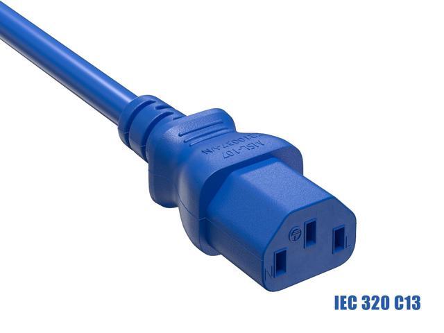 CableLeader 10ft IEC-320 C13 to C14 Heavy-Duty Power Extension Cord 18 AWG 10A/250V SJT, Computer to PDU CPU Power Extension Cable, PC Power Cable,...