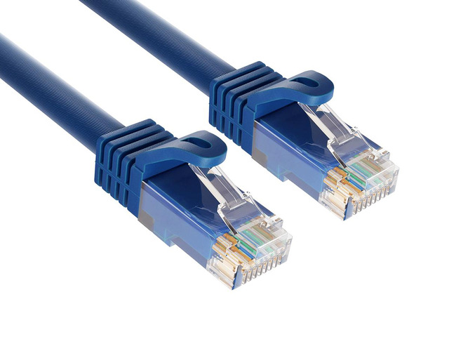 Cable Leader 35ft Cat6a Ethernet Cable / High Speed LAN Patch Cable, 10 Gigabit RJ45, 500MHz 24AWG Bare Copper UTP, Blue, for Gaming, PS5, Xbox & PC