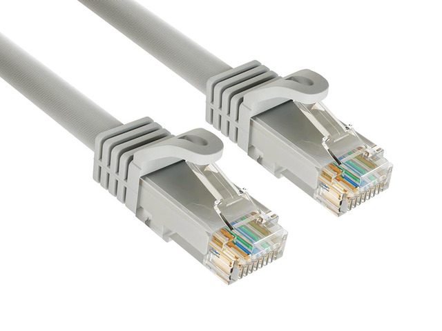 Cable Leader 10ft Cat6a Ethernet Cable / High Speed LAN Patch Cable, 10 Gigabit RJ45, 500MHz 24AWG Bare Copper UTP, Gray, for Gaming, PS5, Xbox & PC