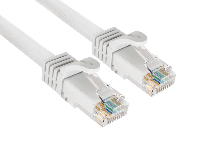 Cable Leader 1ft Cat6a Ethernet Cable / High Speed LAN Patch Cable, 10 Gigabit RJ45, 500MHz 24AWG Bare Copper UTP, White, for Gaming, PS5, Xbox & PC