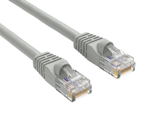 Cable Leader 15ft Cat6 Ethernet Cable / High Speed LAN Patch Cable, 1 Gigabit RJ45, 550MHz 24AWG Bare Copper UTP, Gray, for Home, Office, Gaming &...
